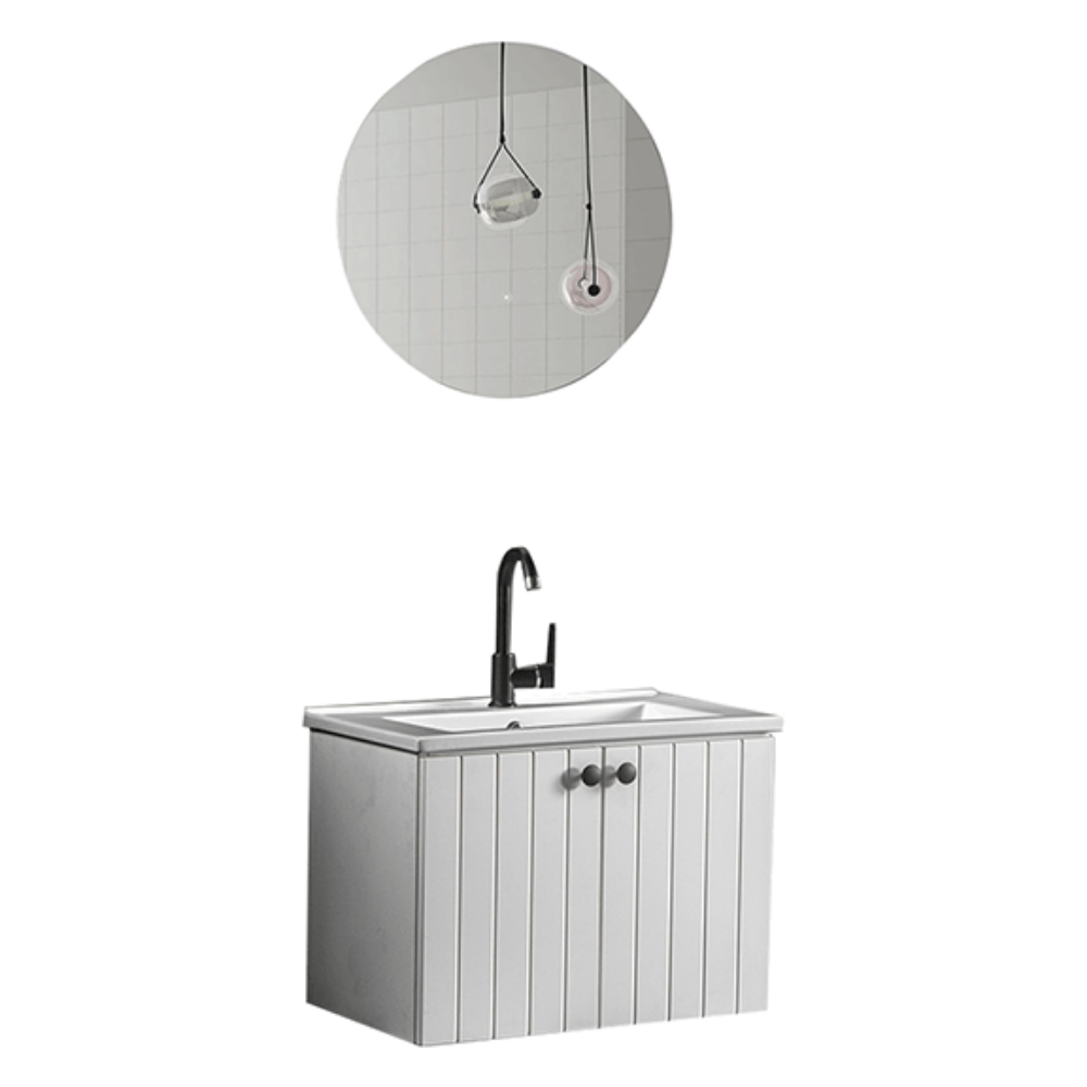 D Line 85 cm Beyaz Banyo Dolabı