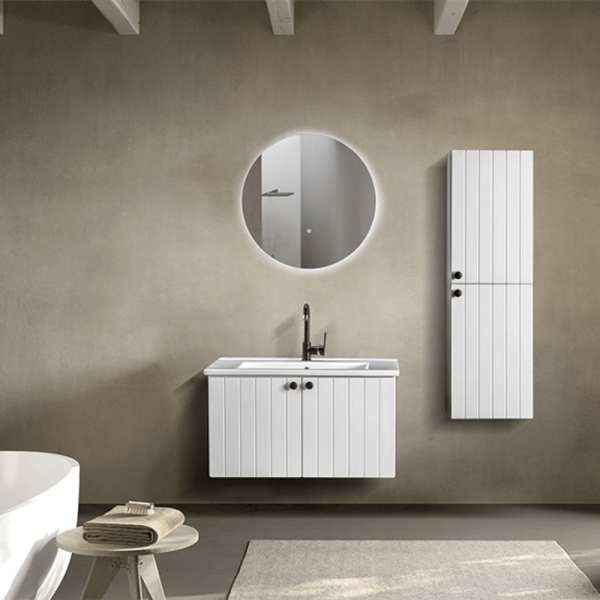 D Line 100 cm Beyaz Banyo Dolabı