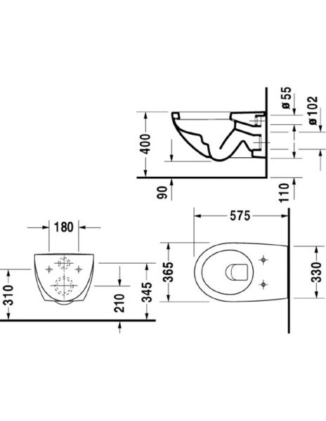 Duravit Architec Asma Klozet Beyaz