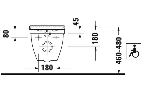 Duravit Starck 3 Bedensel Engelli Asma Klozet