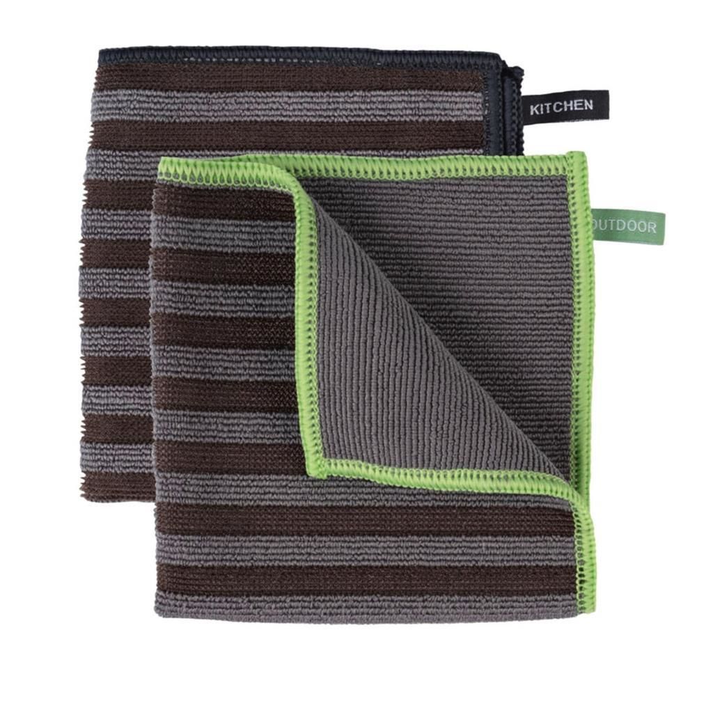 Wenko Mikrofiber Bez 2'li paket, Çabuk Kuruyan, İki Farklı Taraflı 30 x 30 cm ( Made in Germany )