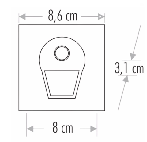 Cata 1W Sensörlü Fotoselli Koridor Led Aydınlatma CT-5170 - Beyaz Işık Siyah