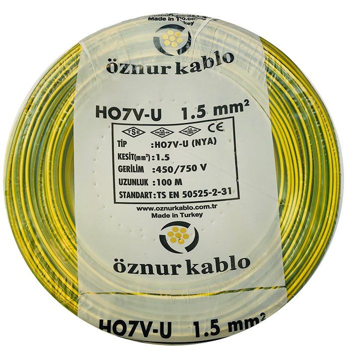 Öznur 1,5 Mm Nya Sarı Yeşil H0(5/7V)U/R