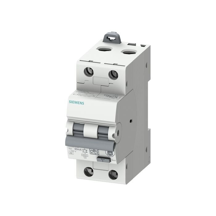 Siemens Rcbo, 6 Ka, 2P Type A, 30 Ma, B-Char, in: 16A Un: 230V 5SU1326-6FP16