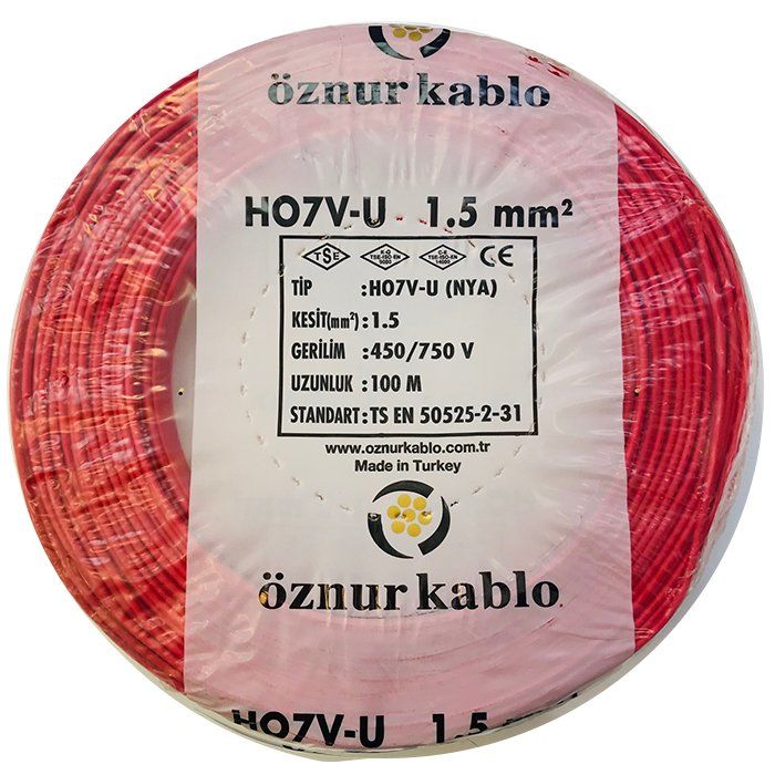 Öznur 1,5 Mm Nya Kırmızı H0(5/7V)U/R