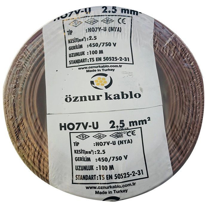 Öznur 2,5 Mm Nya Kahverengi H0(5/7V)U/R