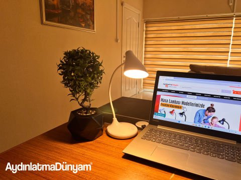 ACK Şarjlı LED Masa Lambası Ayarlanabilir Dokunmatik Işık, Çalışma ve Okuma Lambası