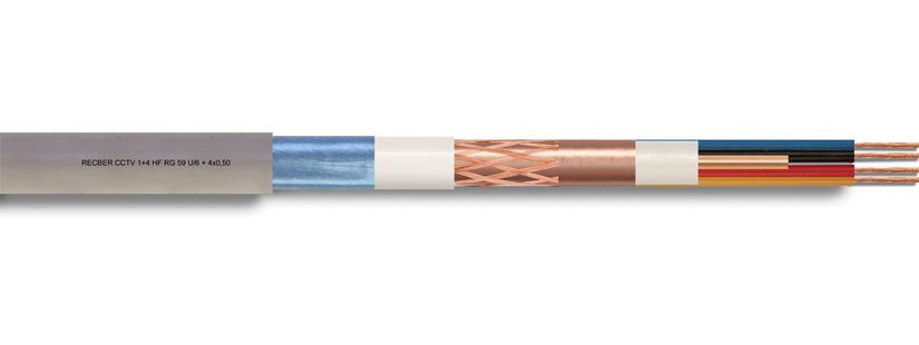 Reçber RG 59 U/6 PHY-PVC Cu/Cu 75 Ohm Fiziksel Köpüklü PVC Kılıflı Koaksiyel Kablo - 100 Metre