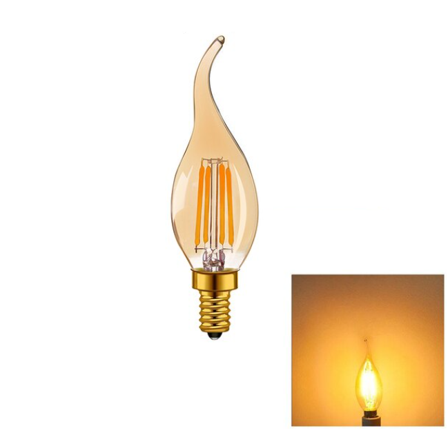 Cata 4 Watt Rustik Kıvrık Led Ampul CT-4281 Amber Renk