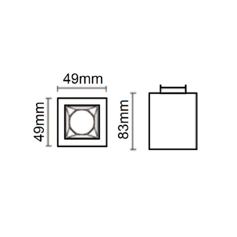 Jupiter 5W Günışığı Siyah & Gun Metal Kasa Led Tavan Armatür LC603