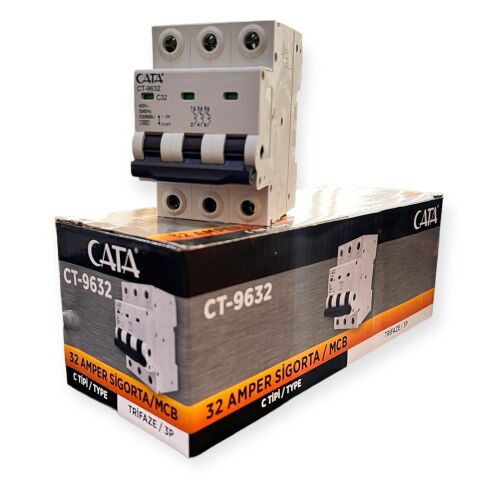 Cata CT-9632 4,5 kA  3x32 C Amper Trifaze Sigorta