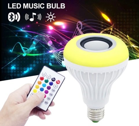 Uzaktan Kumandalı Bluetooth Hoparlör RGB Led Ampul