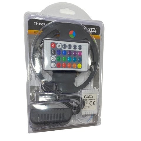 Cata Ct-4557 Rgb Şerit Led Seti ( 5 Mt Rgb Led 3 Renk + Trafo + Rgb Kumanda )