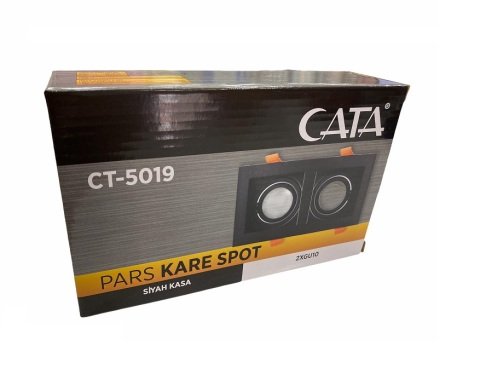 Ct-5019 Pars Spot (2'li Siyah Kasa) 2x7W Boş Kasa