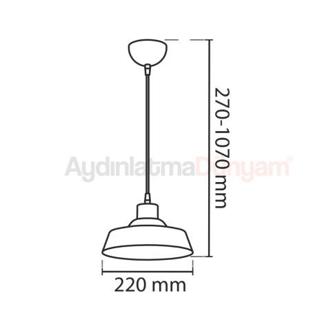 Aydinlatmadunyam Siyah Kasa Dekoraif Sarkıt YL-189BLACK-S