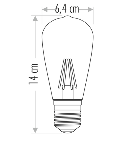 Cata 6 W Dimlenebilir Rustik Led Ampul CT-4313 Amber Renk