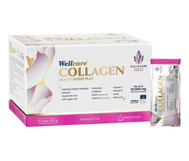 Wellcare Collagen Beauty Boost Plus 10.000 mg Karpuz Aromalı 30 Saşe