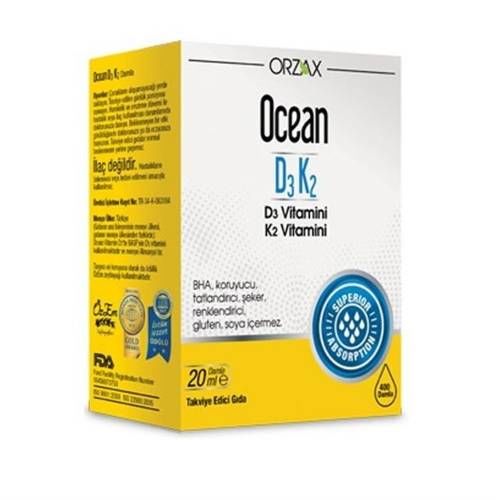 Ocean Vitamin D3 K2 Damla 20 ML