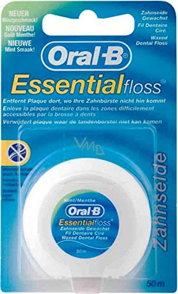 Oral-B Mumlu Diş İpi Essential Floss Naneli 50 MT