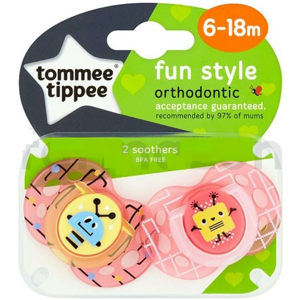 Tommee Tippee Fun Style Ortodontik Emzik 6-18 Ay 2 li