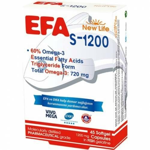 New Life Efa S 1200 Balık Yağı 45 Kapsül