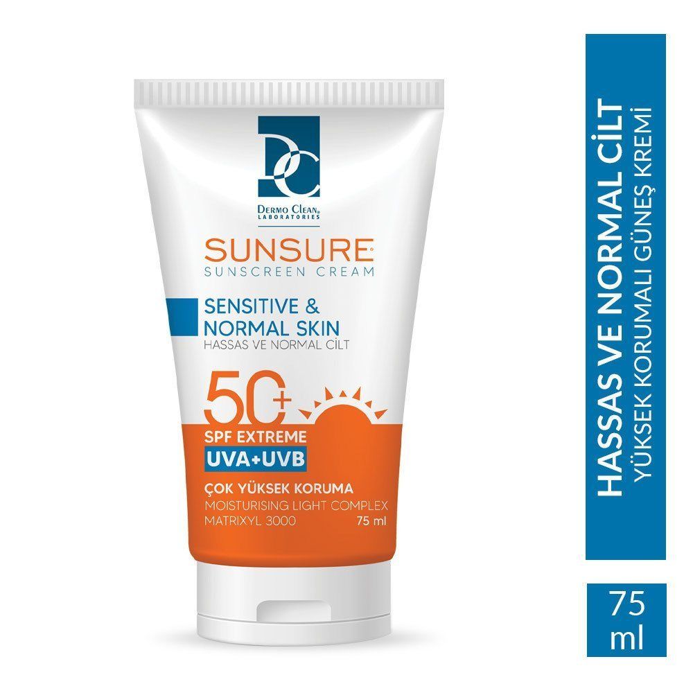 Dermo Clean Sunsure Hassas ve Normal Cilt Güneş Kremi Spf50+ 75 ML