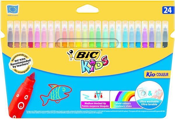 Bic Kid Couleur Keçeli Boya Kalemi 24'Lü Kutu