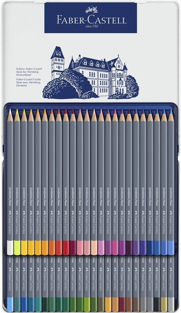 Faber Castell Goldfaber Aqua Suluboya Kalemi 48'li Teneke Kutu