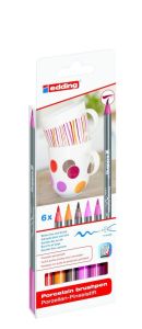Edding Porselen Kalemi 6'lı Set Sıcak Renkler 4200