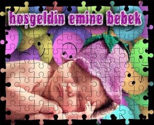 Kişiye Özel Puzzle  Kendin Tasarla Hoş geldin Bebek