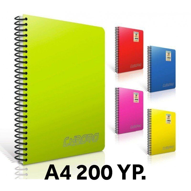 Gıpta Chromo Spiralli Defter Pp Kapak A4 200 Yaprak