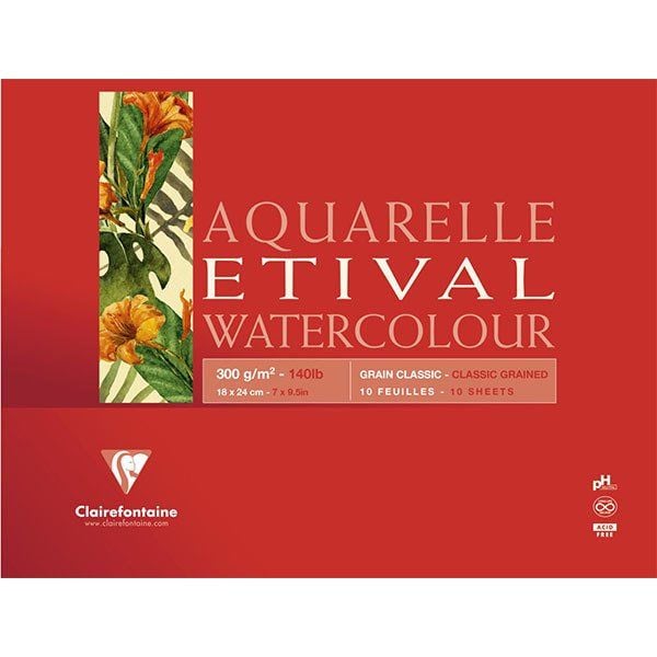Clairefontaine Aquarelle Etival Watercolour 18x24 Suluboya Defteri 30yp 300gr