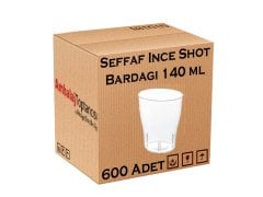 Şeffaf İnce Shot Bardağı 140 ml - 600'lü