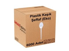 Plastik Kaşık Şeffaf Eko - 6000'li