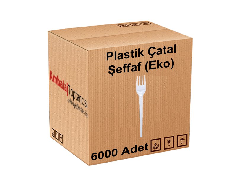Plastik Çatal Şeffaf Eko - 6000'li