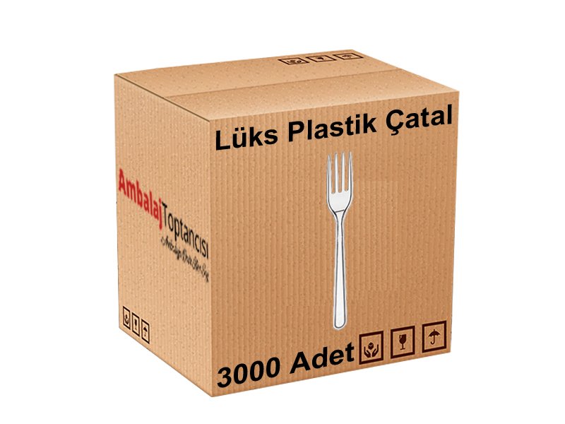 Lüks Plastik Çatal Şeffaf - 3000'li