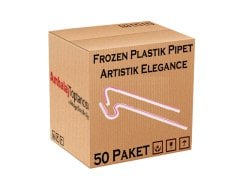 Frozen Plastik Pipet Artistik Elegance - 2500'lü