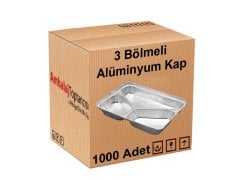3 Bölmeli Alüminyum Kap -1000'li