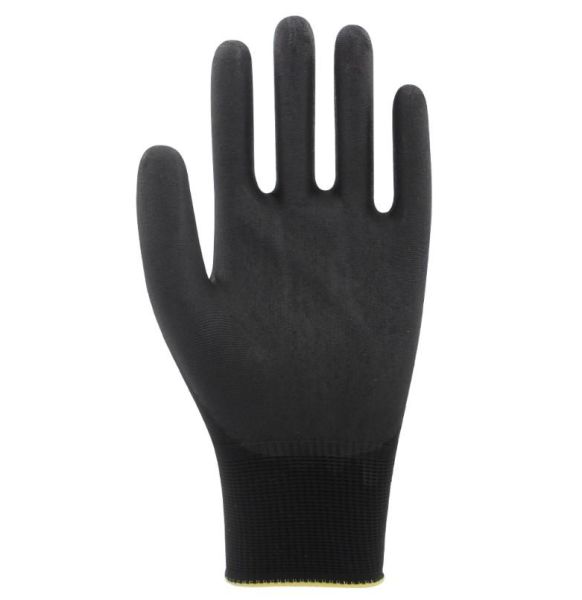 Beybi Pu Touch Poliüretan Kaplı Polyester Örme Eldiven Siyah