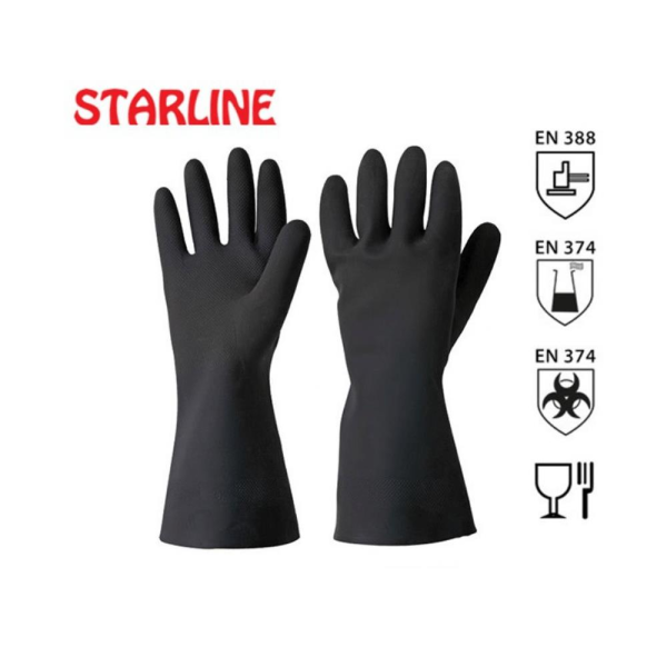 Starline STL-2812 Doğal Kauçuk Kimyasal Eldiven Kalınlık : 0,80mm