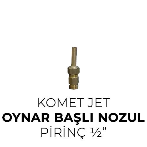 Komet Jet Oynar Başlı Nozul Pirinç 1 ½”