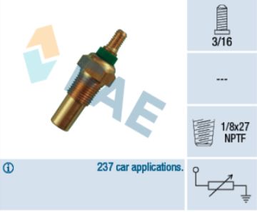 FORD KA - ESCORT 1.3 BL MOTOR HARARET ISI MÜŞÜRÜ FAE OEM YEŞİL RENK