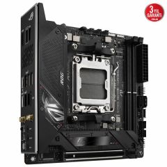 ASUS ROG STRIX B650E-I GAMING WIFI AMD B650 AM5 DDR5 6400 HDMI 2X M2 USB3.2 WİFİ 6E BT AURA RGB 2.5GBİT LAN MİNİ ITX ARMOURY CRATE AI SUİTE 3 İKİ YÖNLÜ AI SES ENGELLEYİCİ MİK.