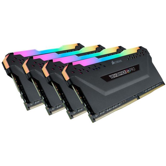 CORSAIR CMW32GX4M4E3200C16 32GB (4x8GB) DDR4 3200 MHz C16 VENGEANCE RGB BLACK DIMM BELLEK
