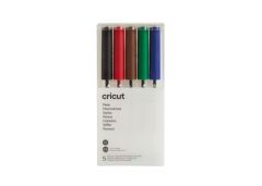 CRICUT 2007643 EXPLORE MAKER EKSTRA İNCE UÇLU KALEM SETİ 5Lİ PAKET SİYAH KIRMIZI KAHVERENGİ YEŞİL MAVİ