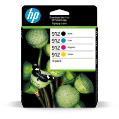 HP 6ZC74AE (912) SIYAH/MACENTA/CYAN/SARI 4LU PAKET MUREKKEP KARTUSU