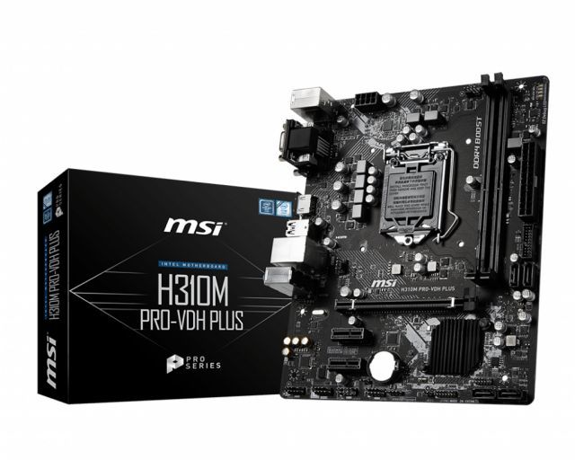 MSI H310M PRO-VDH PLUS SOKET 1151 DDR4 2666 DVI VGA HDMI USB3.1 mATX WIN7 WIN10