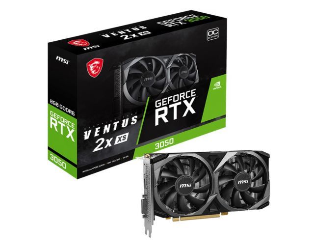 MSI VGA GEFORCE RTX 3050 VENTUS 2X XS 8G OC RTX3050 8GB GDDR6 128B DX12 PCIE 4.0 X8 (1XDP 1XHDMI 1XDL-DVI-D)