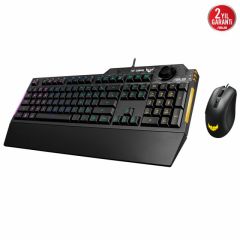 ASUS TUF GAMING COMBO K1 / M3 AURA SYNC RGB OYUNCU TÜRKÇE KLAVYE MOUSE SET BİLEK DESTEĞİ VE TUF GAMING M3 MOUSE