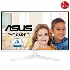 ASUS VY279HE-W 27 IPS, BEYAZ,RENK ARTIRMA 1920x1080 1MS 75HZ HDMI VGA VESA 3YIL EYECARE PLUS,FLICKER-FREE,CERCEVESIZ,DUSUK MAVI ISIK,Antibakteriyel Kaplama Monitör